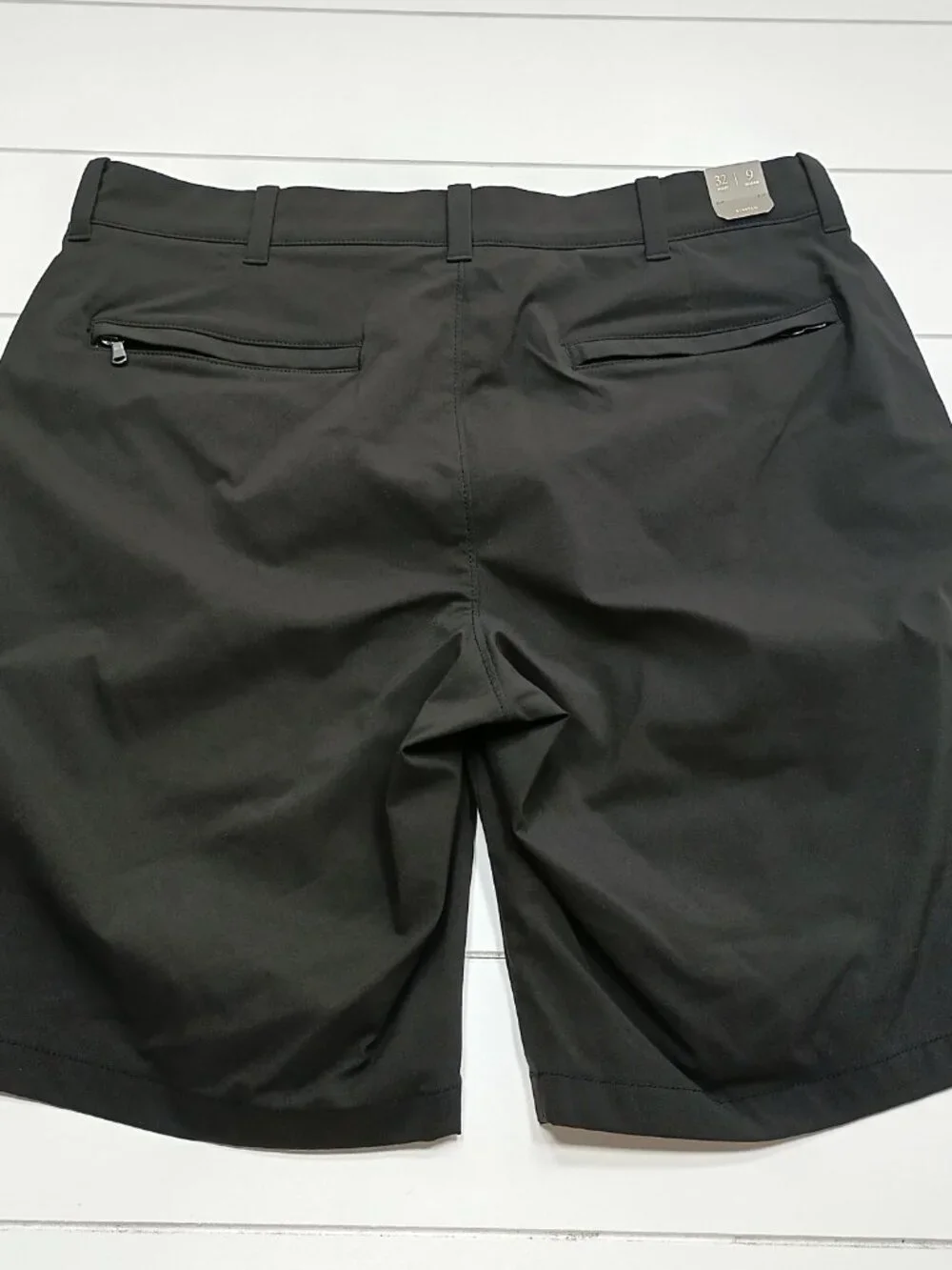 J.Crew Stretch Black Chino Shorts Mens 32x9 Flat Front Casual Golf Classic NWT